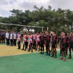 Pembukaan turnamen Bola Volli yang digelar KOSGORO KKT di Lapangan Voli Polres Tanimbar, Selasa (23/5).