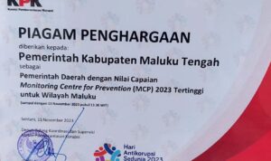 Pemkab Malteng Raih Penghargaan MCP Tertinggi dari KPK
