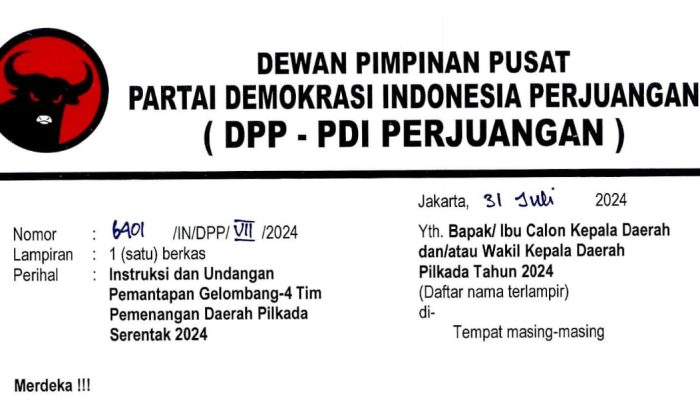 PDIP Undang Tim Pemenangan Calkada Ikut Pemantapan; Berikut Nama Bacalon di Maluku