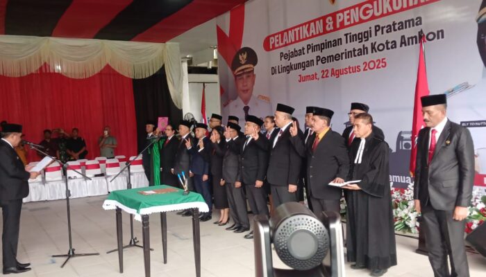 Walikota Ambon Lantik Kepala Dinas dan Asisten Sekda, Sejumlah Posisi Bergeser