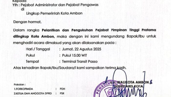 Kepala BKD Akui Besok Pelantikan, Soal Nama Pejabat Tunggu Walikota Umumkan