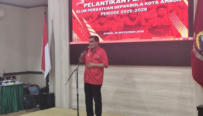 PSA Ambon Resmi Dilantik, Walikota Dorong Kebangkitan Sepak Bola