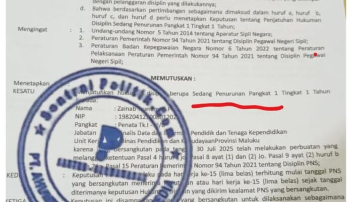 Kontroversi Lagi di Dinas Pendidikan;  Kasubag Berani Beri Sanksi Berat ke ASN