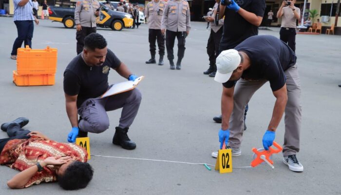 Polresta Ambon Gelar Simulasi Quick Respon 110, Uji Kesiapsiagaan Personel Hadapi Situasi Darurat