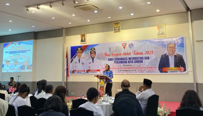 Dinas Kominfo Ambon Gelar Doa Syukur Akhir Tahun; Soroti Inovasi Call Center 112 dan Digitalisasi Layanan