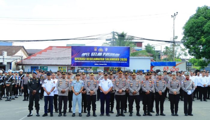 Polresta Pulau Ambon Gelar Apel Pasukan Operasi Keselamatan Salawaku 2026