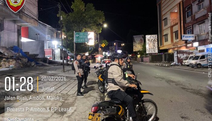 Samapta Polresta Ambon Intensifkan Patroli Malam Selama Puasa Ramadhan