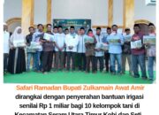Safari Ramadhan di Seram Utara, Bupati Ozan Serahkan Bantuan Irigasi Rp 1 Miliar