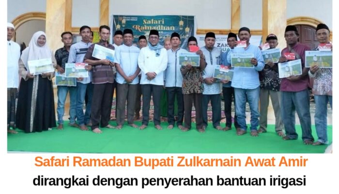 Safari Ramadhan di Seram Utara, Bupati Ozan Serahkan Bantuan Irigasi Rp 1 Miliar