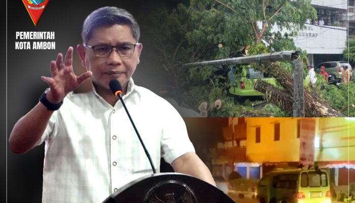 Walikota Ambon Instruksikan Penanganan Terintegrasi Pasca Insiden Pohon Tumbang; 3 Warga Luka-luka