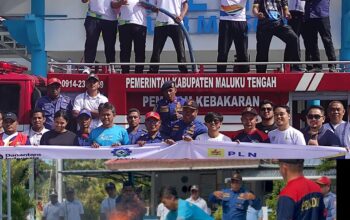 PT PLN UP3 Masohi Gelar Sosialisasi dan Simulasi Tanggap Darurat Kebakaran
