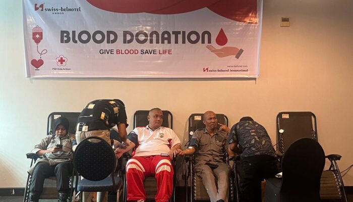 Sambut Hari Bhayangkara, Polresta Ambon Gelar Aksi Donor Darah