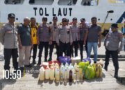 Polsek KPYS Ambon Sita 220 Liter Sopi dalam Razia KRYD