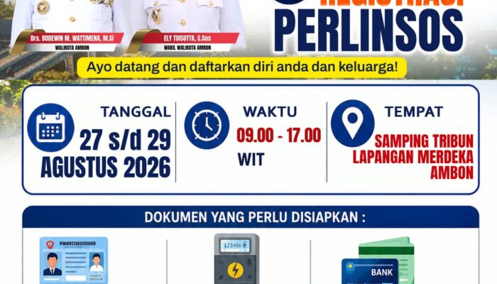Hari Ini Registrasi Program Perlindungan Sosial Kota Ambon Dimulai