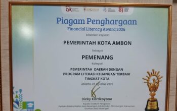 Pemerintah Kota Ambon Raih Penghargaan Financial Literacy Award 2026 dari OJK RI