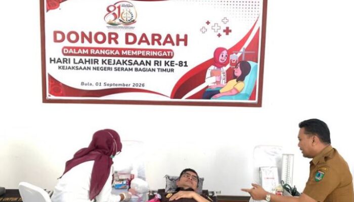 Kejaksaan Negeri SBT Gelar Donor Darah, Peringati Harla Kejaksaan RI Ke-81
