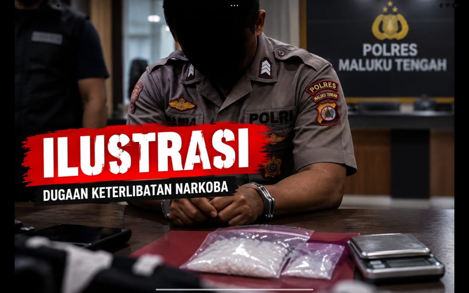 Ilustrasi Oknum Anggota Polisi Terlibat Narkoba
