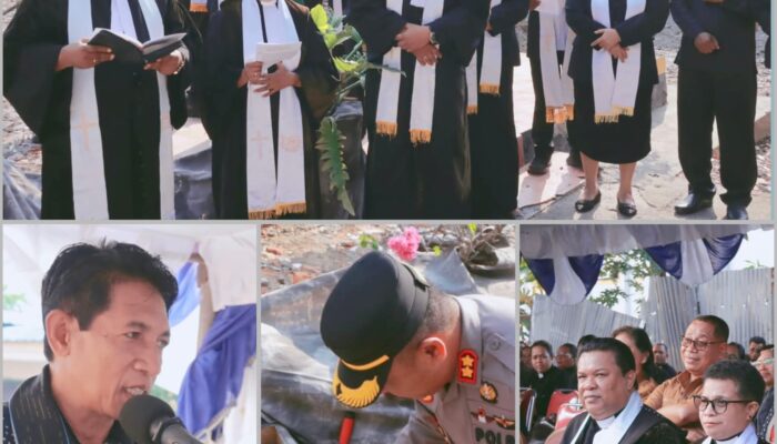 Bupati Maluku Tengah Letakan Batu Pertama Pastori Sekretaris Klasis GPM Masohi