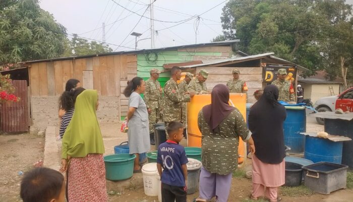 Setelahnya Gang Afganistan Kali Ini TNI Sosor Kawasan Kelapa Dua dengan Air